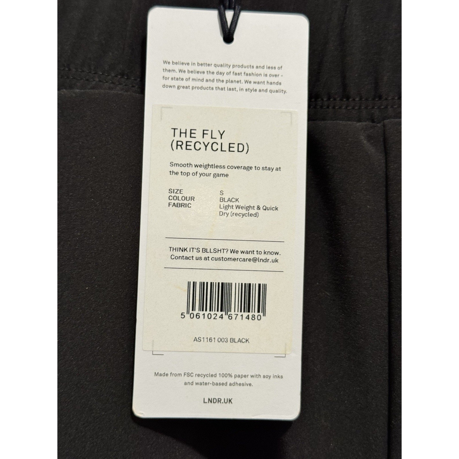 New Lndr Black The Fly Short Women's Size Small — image 3 of 7